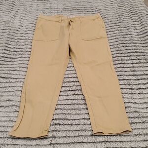 Tan Anne Klein skinny ankle jeans size 14